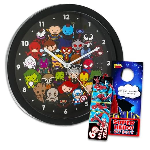 Avengers Wall Clock for Kids and Adults - Marvel Room Decor Bundle with 10" Wall Clock Plus Decal and More | Avengers Gifts
