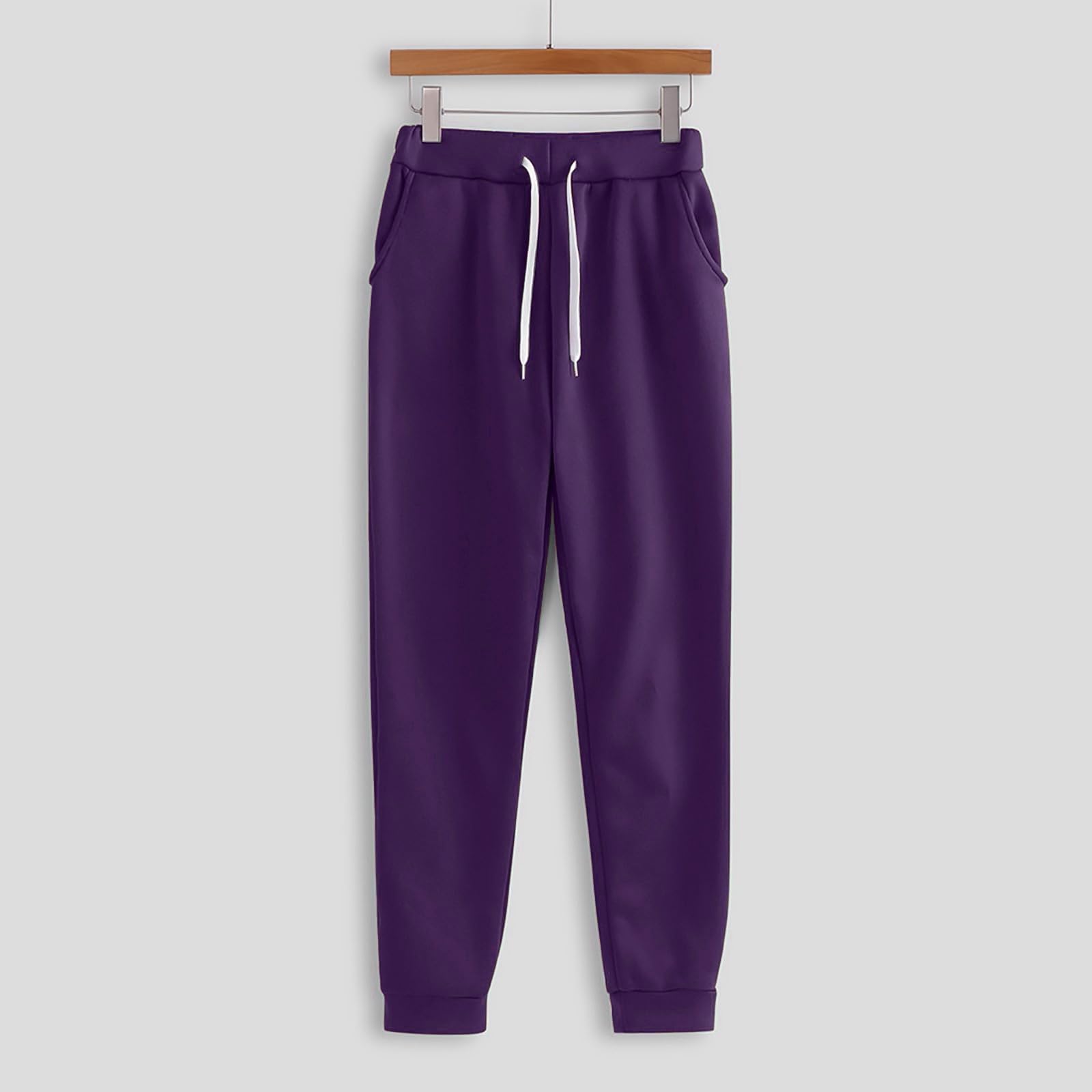 Tenue de loisirs pour femme - Ensemble pyjama côtelé - 2 pièces | Sweat à capuche à manches longues et longue taille élastique, pantalon de loisirs, pyjama avec cordon de serrage et poches