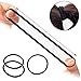 GOSICUKA 120 Pieces Black Hair Ties for Thick and Curly Hair Ponytail Holders Hair Elastic Band for Women or Men(4mm)