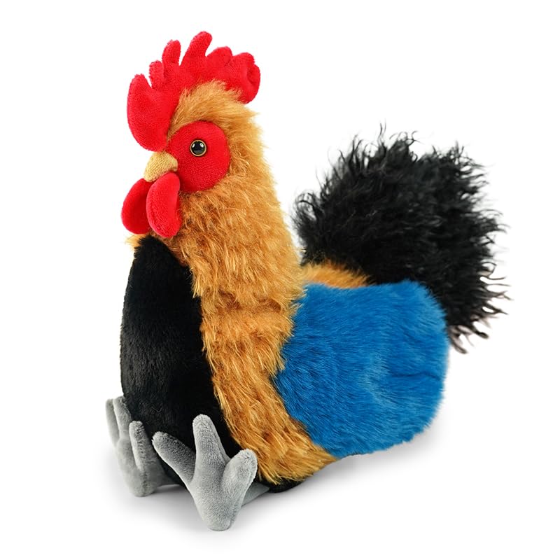 Product Image of the JUSTQUNSEEN Realistic Chicken Stuffed Animal for Kids and Adults Soft Cute Chick Farm Animal Plush Toy Decor/Cuddle Toy for Christmas/Easter/Birthday Gifts (Brown Rooster)