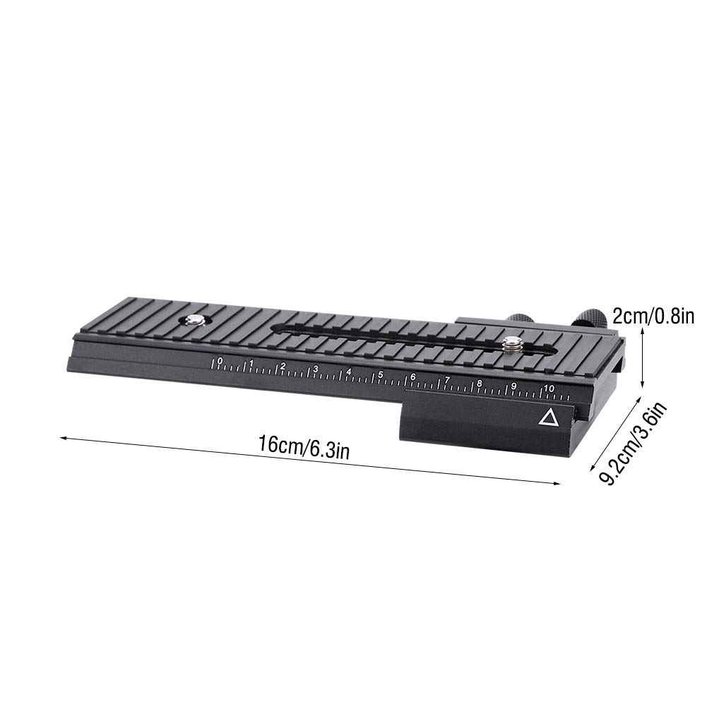 Carril deslizante cámara deslizante 2 vías enfoque macro con tornillo de montaje de 1/4 pulgadas para disparar de cerca con escala de precisión para obtener enfoque rápido