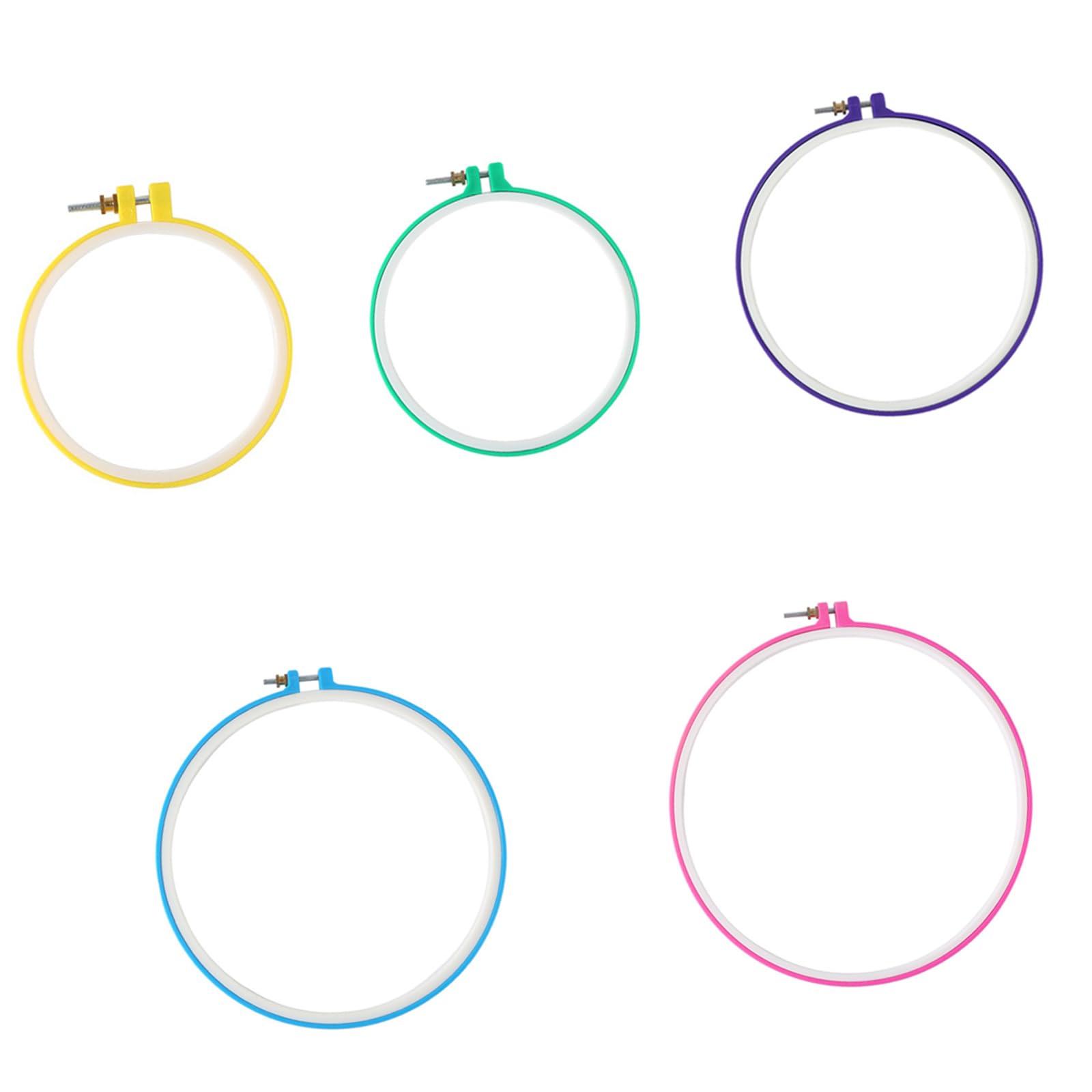 Xjdzineq Sturdy Embroidery Frame for Crosses Stitching Set and Craft Creation Adjustable Round Hoop