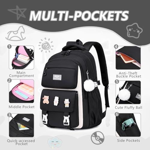 GeeWin Mochila para meninas, mochila escolar para adolescentes, meninas, crianças, escola primária,