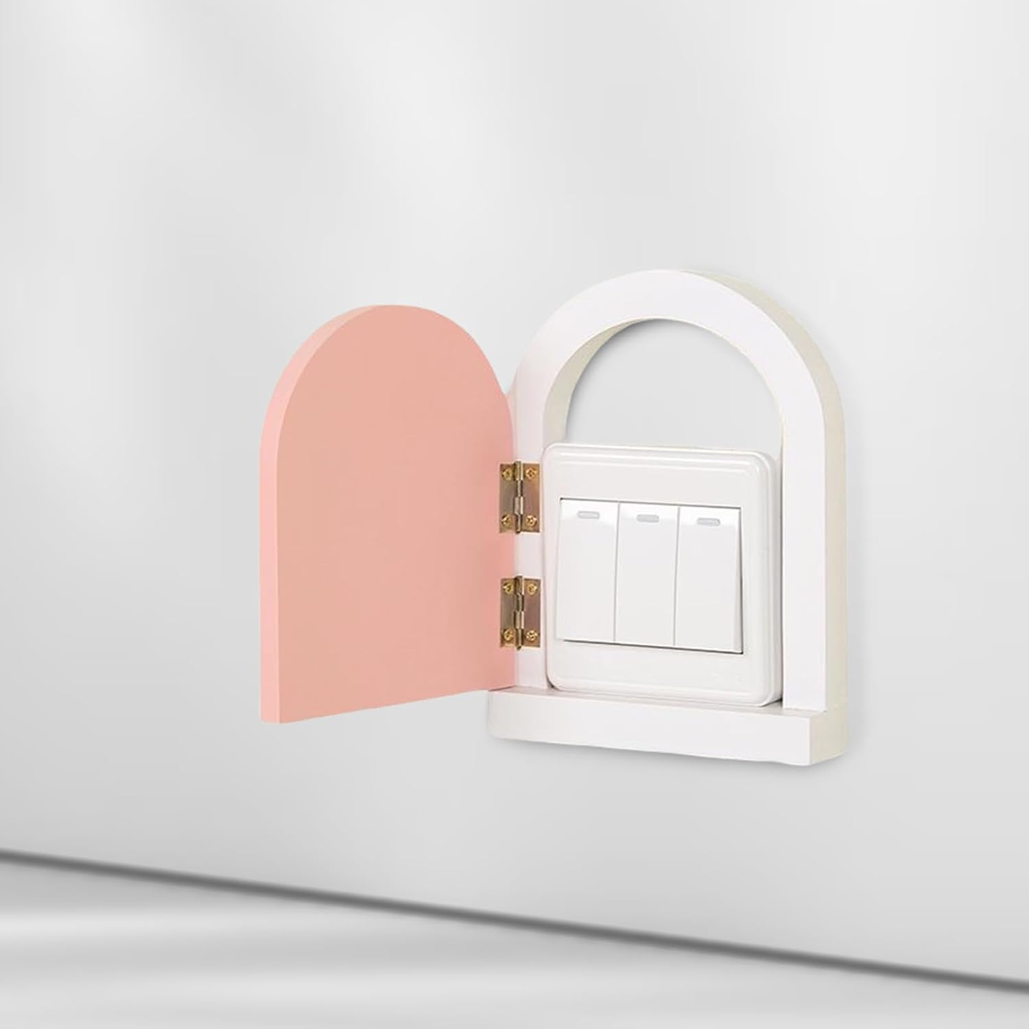 Fantasy Door Shape Light Switches Guard Plate Protective Childproof Adhesive Wood Outlet Coverplate Home Decors Pet Safe Outlet