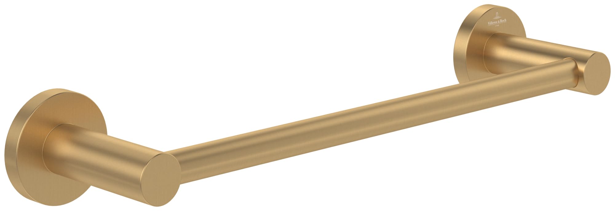 Villeroy & Boch Gold Elements - Tender, Bathroom For Wall Installation, Towel Rail Made From Zinc, Round Bathroom, Length 366 Mm, Brushed