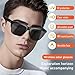 Meindin Smart Glasses Blueto-oth Sonnenbrille, UV-Schutz für Indoor-Outdoor-Sport, kabellose Blueto-oth Sonnenbrille, mit Sprachsteuerung, Mikrofon und Touch-Lautsprecher, grau, Refer to description