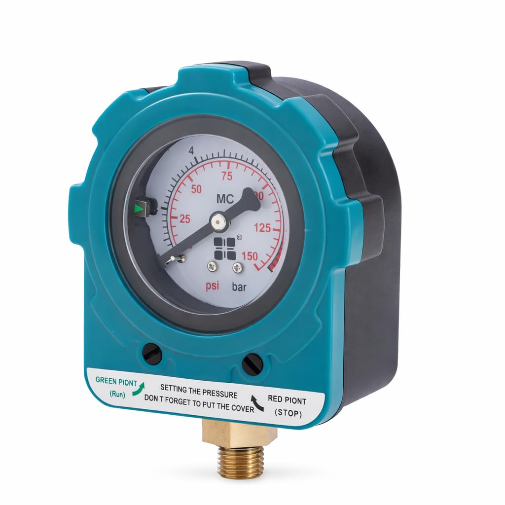 KATSU Interruttore di Controllo Automatico della Pressione della Pompa dell'Acqua, Regolatore Elettronico della Pressione Regolabile, per Pompa Sommersa, Pompa da Giardino, Compressori d'Aria
