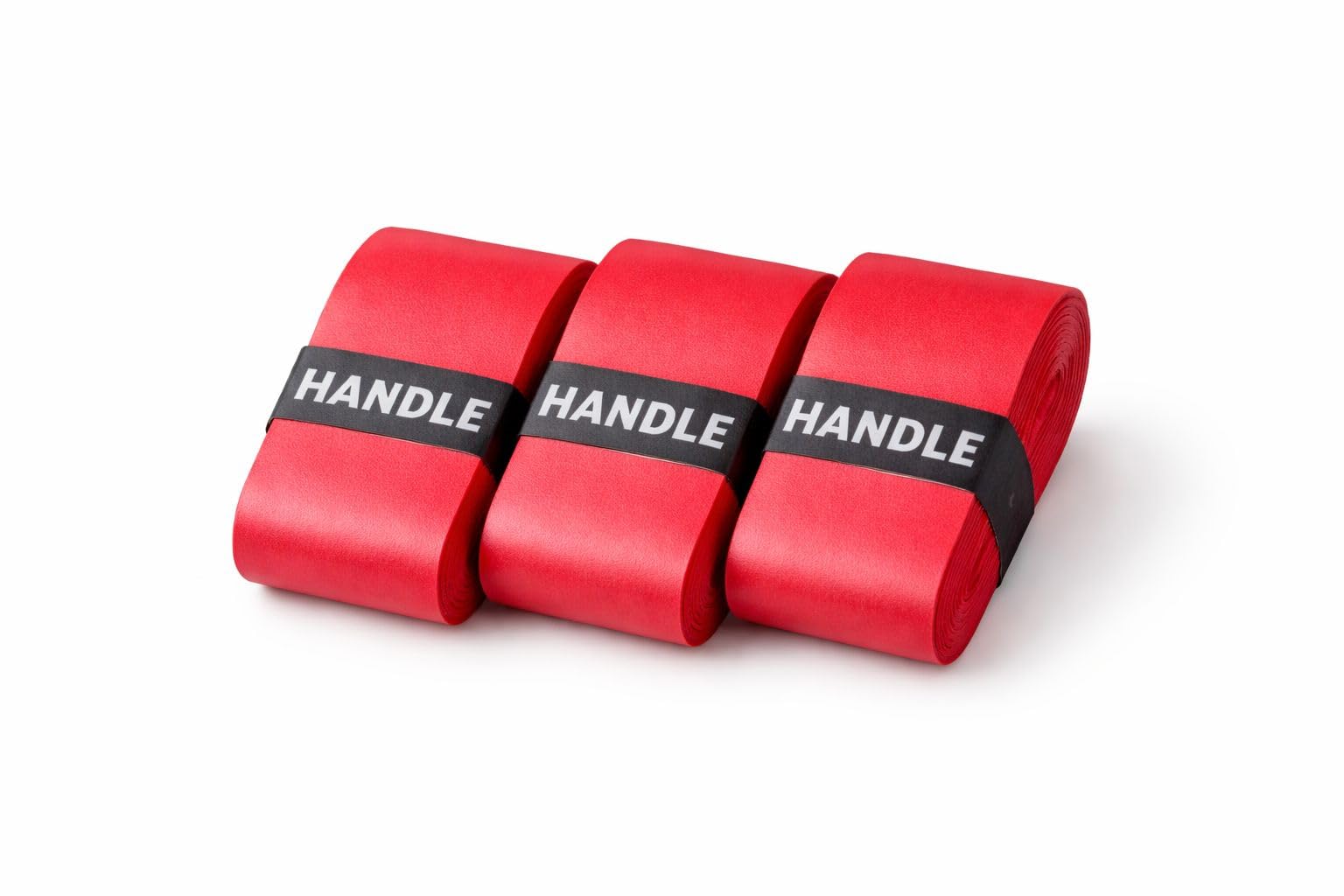 Handle Sports Overgrips for Pickleball, Tennis, Padel, Badminton Rackets, 3-Pack, Multiple Colors (Red)