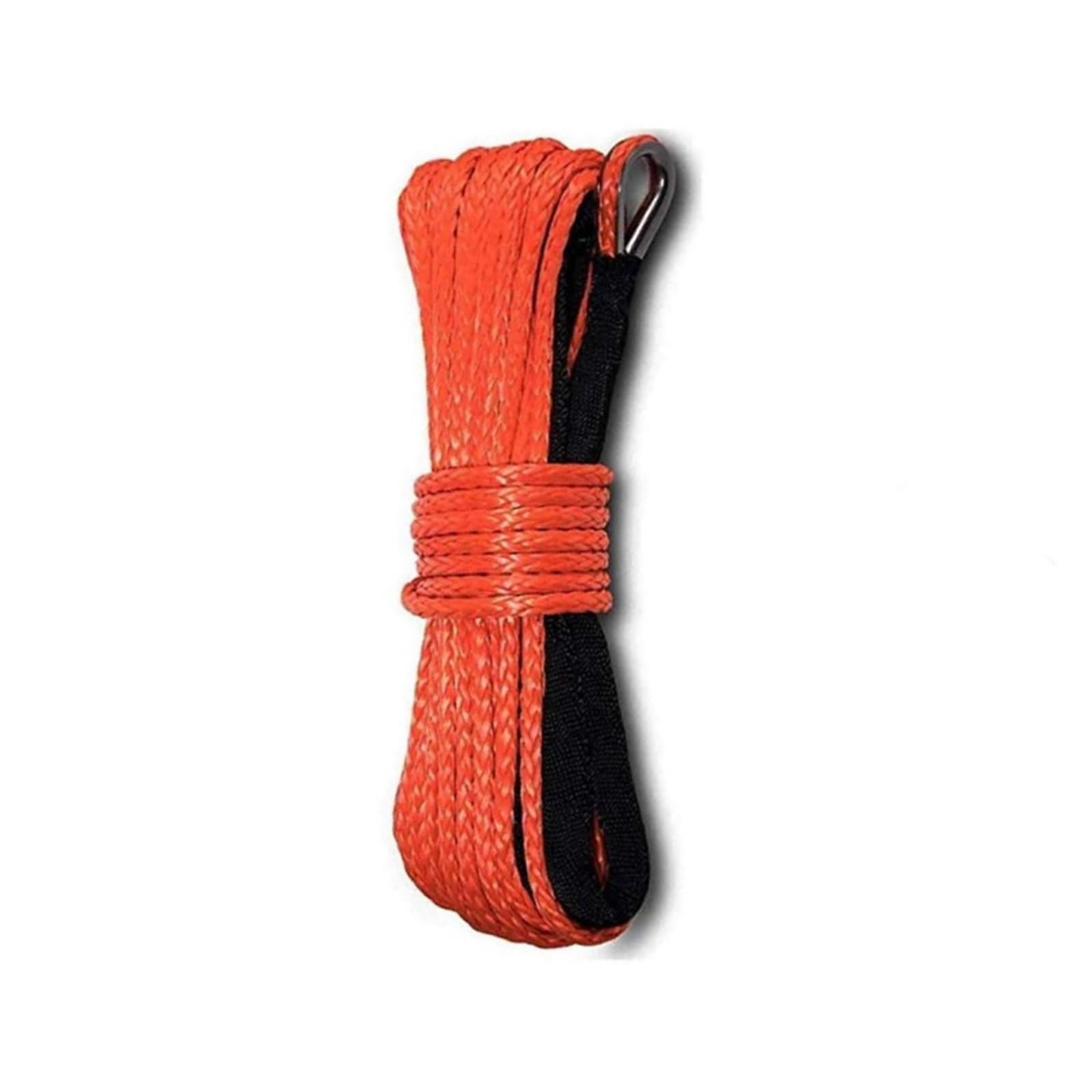 Linia Wciągarki 6mm/15M Kabel Syntetyczny Lina Holownicza 7000/5500LBs 1/4 ''linia Przyczepy Do SUV ATV UTV Ciężarówka Akcesoria Samochodowe Solidna I Niezawodna(Orange Mattress)