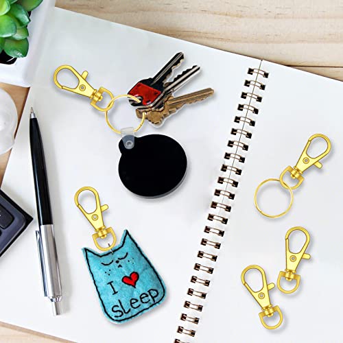 Image of 120PCS Premium Swivel Lanyard Snap Hook with Key Rings, Metal Keychain Hooks for Jewelry Making, Crafts (Gold)