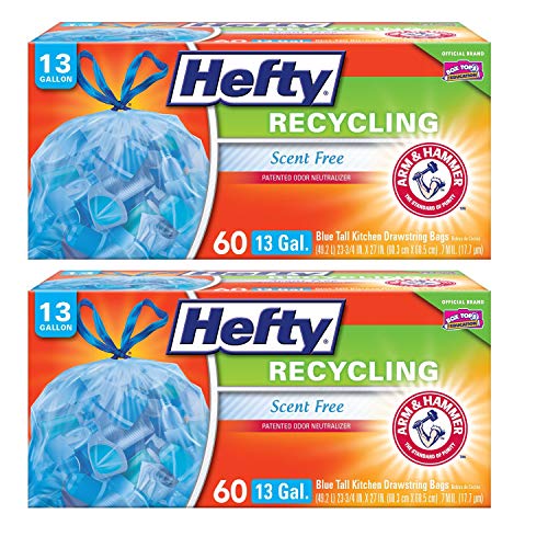 Trash Bags for The Recycling Bin - Blue, 13 Gallon, 120 Count