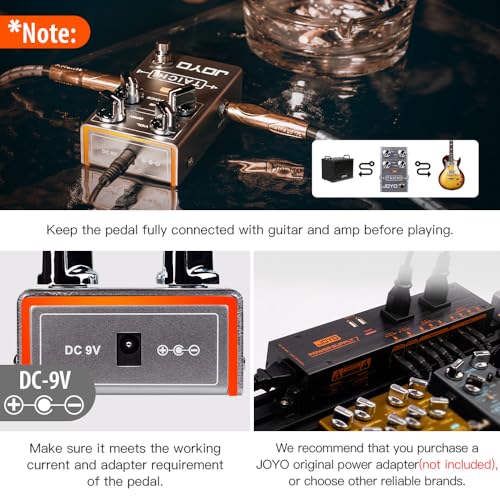 Image of JOYO Low-Gain Overdrive Guitar Pedal, Smooth /Creamy /Vocal-Like OD with Voice Control & Ambient LED, True Bypass (Tai Chi R-02)