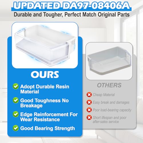 (2 PACK) Upgraded DA97-08406A, DA97-08406B/C Right Refrigerator Door Shelf Replacement for RF4287HARS/XAA, RF4289HARS/XAA Samsung Fridge Shelf AP4578480,DA63-05391/05392B Refrigerator Door Bin Part by YEECHUN - Image 5