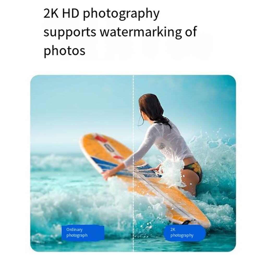 Osmond Mini Cámara HD 2K con para Iluminación Exterior, Videocámara Deportiva 1080P, Grabadora de Video con Clip Trasero Impermeable para Motocicletas