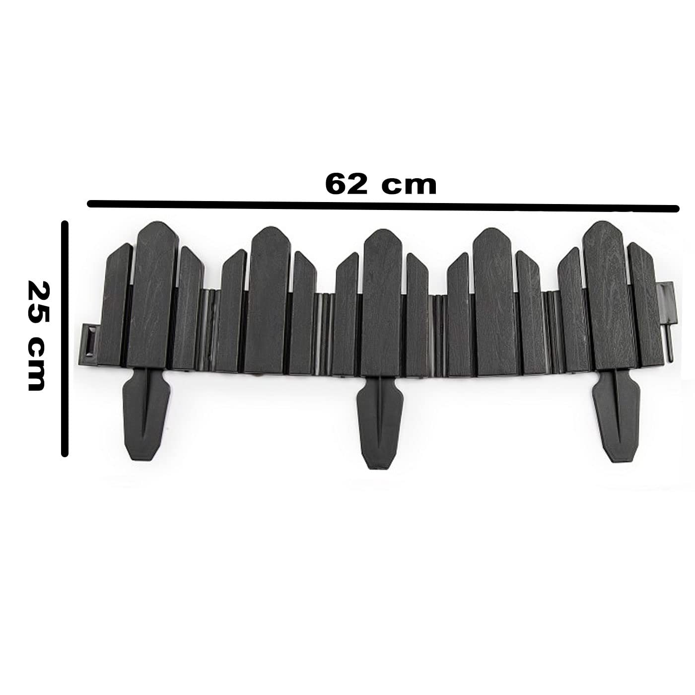 Tradineur - Recinzione in plastica decorativa da giardino - Bordo per
