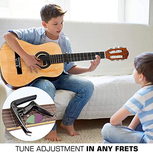 Capodastre de guitare pour guitare acoustique et guitare électrique – Pince de guitare 3 en 1 avec support pour… - Les Beatles, Paul McCartney, John Lennon, RIngo Starr, George Harrison Capodastre de guitare pour guitare acoustique et guitare électrique – Pince de guitare 3 en 1 avec support pour… – Image 7