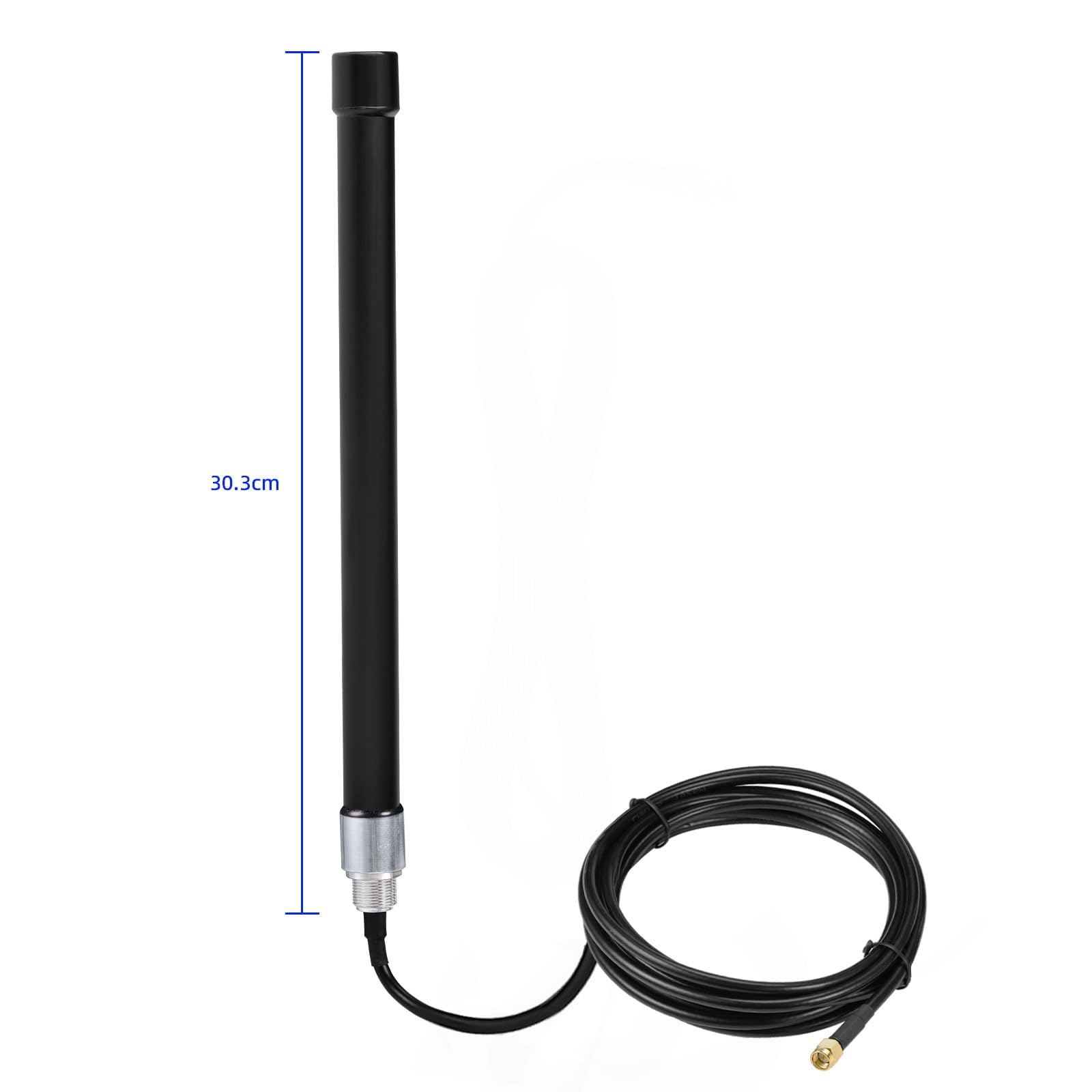 Bingfu Antenne 4G LTE 3G GSM Extérieur Fibre de Verre 6 dBi MIMO SMA Mâle | Fixation Murale, Étanche, Câble à Faible perte 3 m, pour Routeur CPE, Box SIM, Modem, Caméra, Passerelle IOT Cellulaire