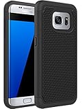 Galaxy S7 Edge Case, LK [Shock Absorption] Drop Protection Hybrid Dual Layer Armor Defender Protective Case Cover for Samsung Galaxy S7 Edge (Black)