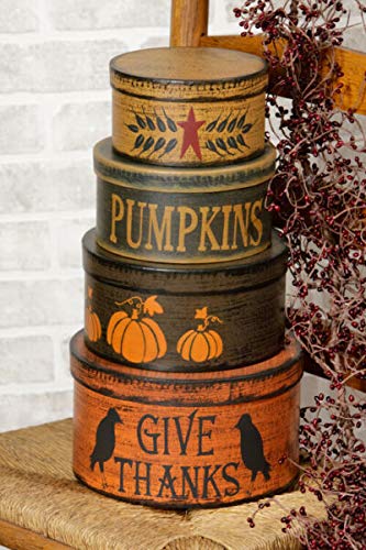 Primitive-Autumn-Boxes-Harvest-Fall-Round-Stacking-Storage-Set-of-3-Rustic-for-Home-Kitchen-Decor Primitive Autumn Boxes Harvest Fall Round Stacking Storage Set of 3 Rustic for Home Kitchen Decor