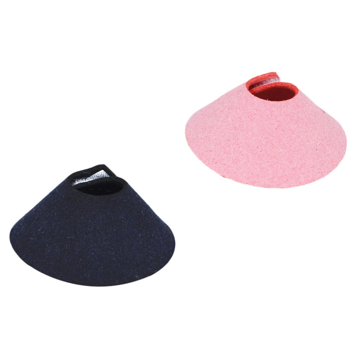 Didiseaon 2sets Parrot Black Cone for Birds -Plucking Collar Parrot Bird Collar Ring Protective Neckband 2pcs*2