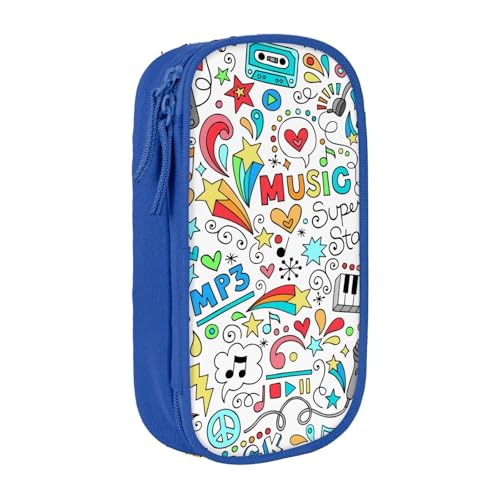 ポップカルチャー 抽象表現主義ペンケース 文具 ファッション 収納 筆袋 多功能 中の高校生 軽い量 男女通用 鉛筆の箱 学生 児童 誕生日 入学 贈り物 包 収納包 Blue