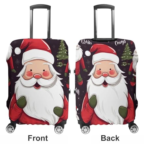 Christmas Santa Claus Luggage Cover Elastic Suitcase Protector Case Anti-Scratch Washable Baggage Covers Protector For Traveling, Aircraft Consignment M3