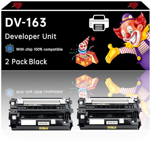 Tonzxce DV-163 Developer Unit Compatible with Kyocera ECOSYS Mita FS-1120D FS-1120DN FS-P2035d Printers, Enhanced Durability, Ideal for High-Volume Printing (2-Pack Black)