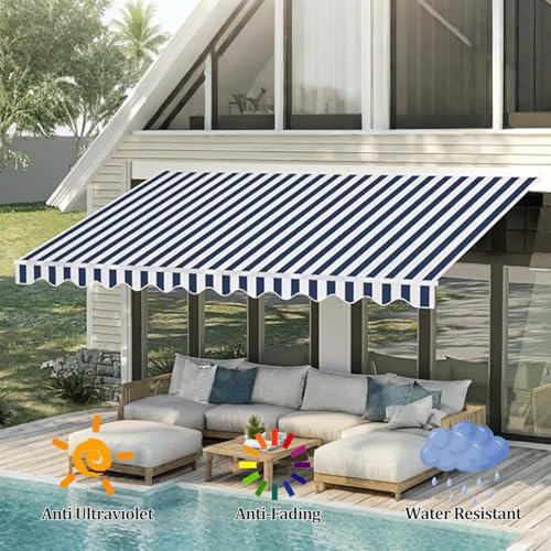 Tessuto di ricambio per tenda elettrica retrattile, impermeabile, in poliestere, per terrazze e balconi (5,5 x 3,5 m) – tende parasole per pergola