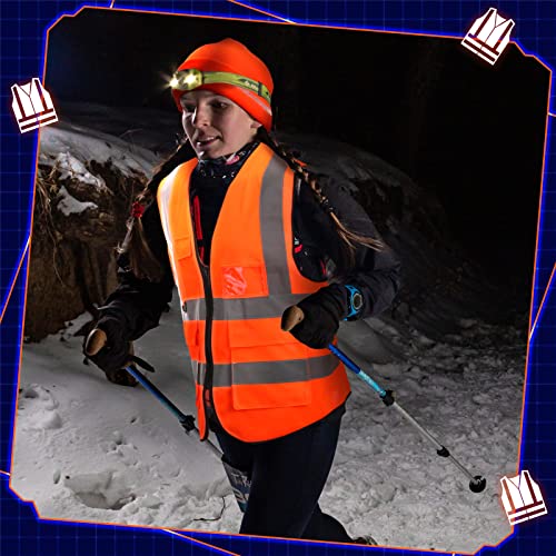 Funtery WCE-FUNTERY-717 2 Pieces Orange Hunting Vest High Visibility Safety Clothes thumb #5