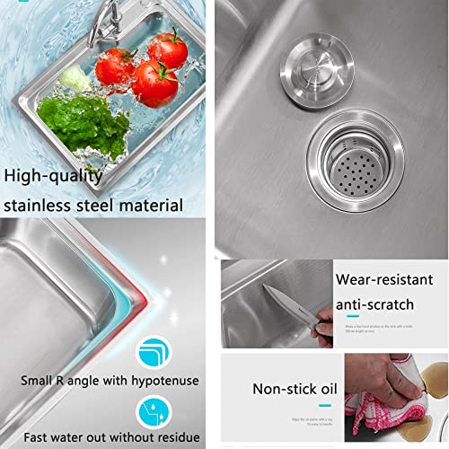 Évier de cuisine professionnel portable lavabo utilitaire 1 bac - 4