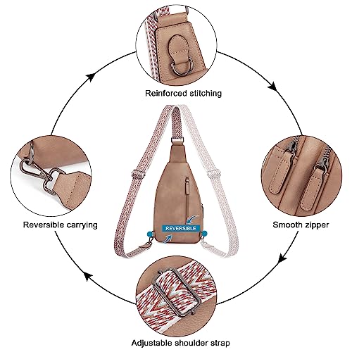 Image of CLUCI Crossbody Bags for Women Men,Leather Sling Bag Cross Body Backpack for Woman Gifts for Women Birthday Unique
