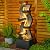 SERBILHOME 6-Tiered Garden Fountains Outdoor 52.8''H Waterfalls with Lights,Large Resin Patio Fountain, Cascading Waterfall Feature for Patio,Yard, Deck, House Decor, Wave Design with Bowls