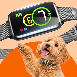 1S Stop Barking – Collar inteligente antiladridos para perro, dispositivo antiladridos humanitario con pitido y vibración, 7 sensibilidad ajustable, collar antiladridos ultraligero para perros