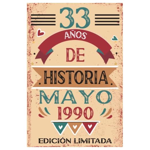 33 Años De Historia Mayo 1990: Libro de visitas, cuaderno, 110 páginas de felicitaciones, idea de regalo, regalo Para la esposa, novia, mujer, La madre
