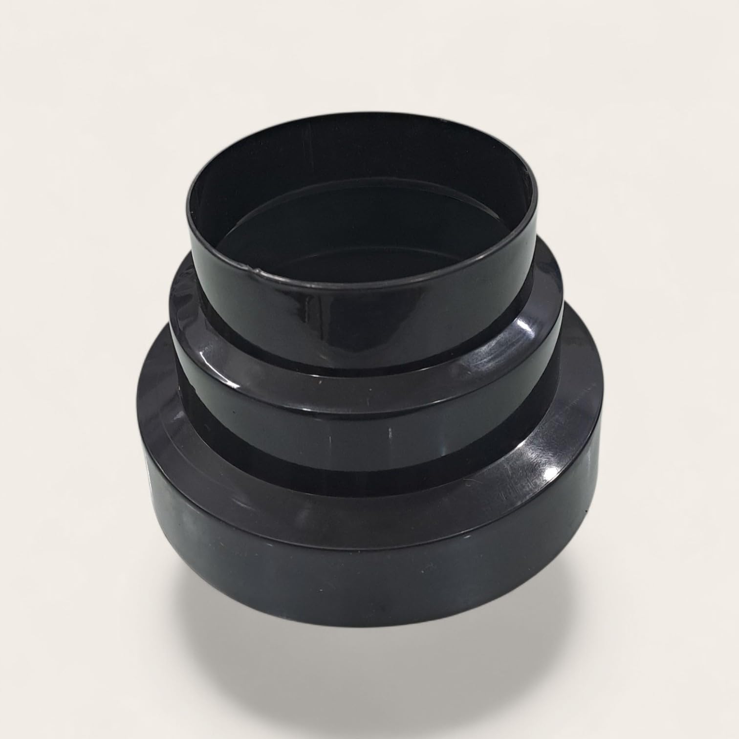 Plastic 6-Inch to 5-Inch, 4-Inch Converter Cone Reducer for Pipe | PIPE CONNECTOR | BLACK.-image-2