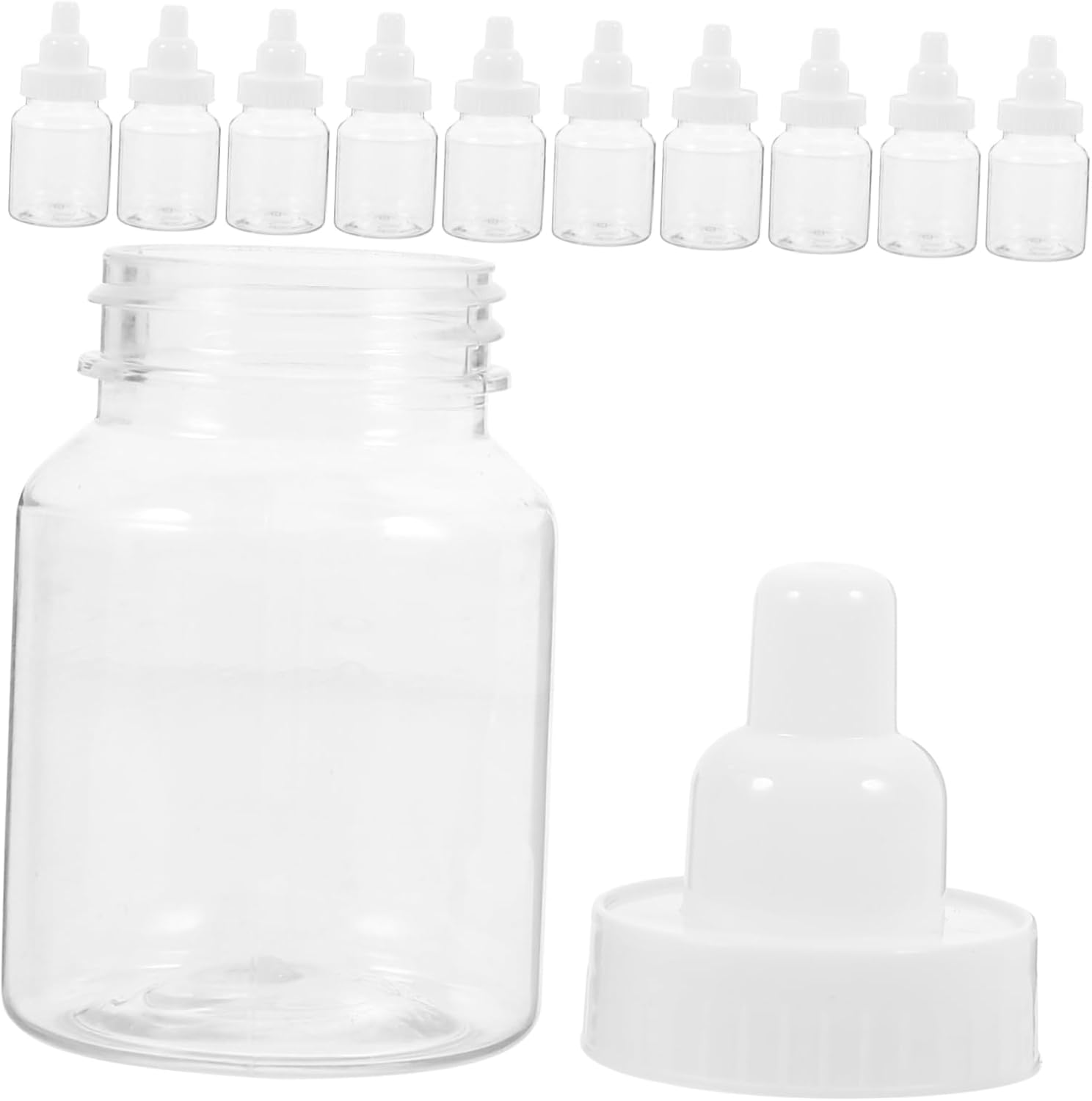 3sets Milk Bottle Candy Box for Bridal Shower Plastic Mini Bottle Candy Favors 12pcs*3