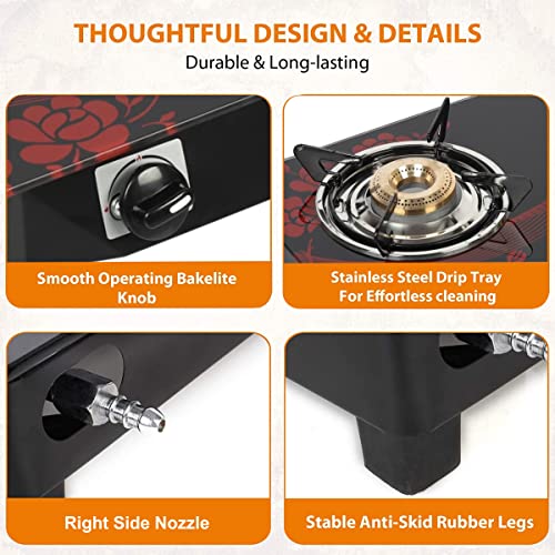 Compare Khaitan 3 Burner BPJio Red Digital Toughened Glass LPG Gas Cooktop, Manual Ignition Gas