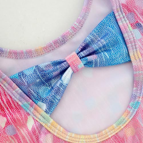HOZIY Gymnastics Leotards for Girls with Shorts Biketards Dance Tumbling Outfits Matching Scrunchies 1-12 Years Old
