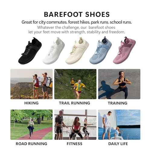 Hike Barefoot Shoes Women Men,2025 New Breathable Wide Toe Box Walking Shoes for Women,Women's Minimalist Barefoot Hiking Shoe,Zero-Drop Anti-Slip Sneakers 7