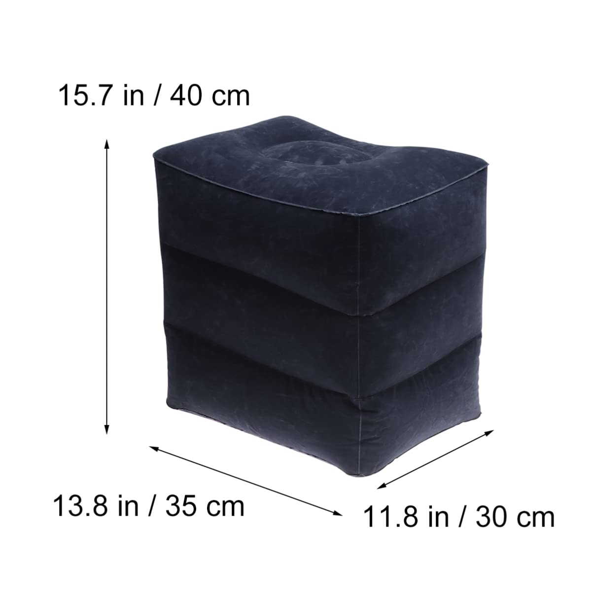 Gogogmee Inflatable Travel Footrest Pillow Adjustable Height Airplane Leg Rest Cushion for Comfort During Flights Trains Compact Portable Design