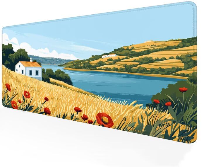 Desk mat grand format jaune G1-83 idéal pour le bureau et PC