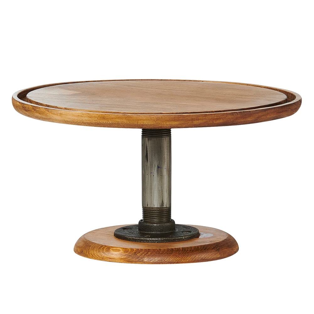 Plastic 4310-7-99 Madera Wood 12.75" x 7"H Cake Stand by Cal-Mil – Plastic, brown
