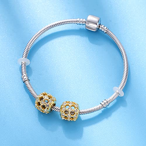 GEMDAZZ Ocean Series Charm Collection Fit European Women Bracelets - 925 Sterling Silver Starfish Shell Devil Fish Beads and Pendant, Birthday Christmas Gifts for Friends/Marine Biologist2