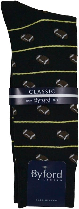 Byford London Black and Brown Football Socks