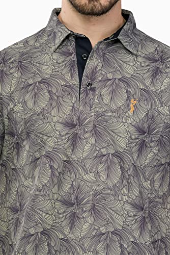 Image of STELLERS Men's Premium Printed Polo T-Shirt | Wrinkle Free | Quick Dry | Breathable | Stretchable | Regular Fit