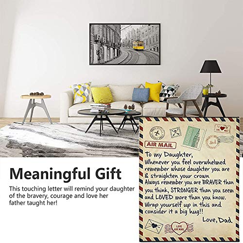 Chaomic Daughter Gifts Blanket, To My Daughter Blanket Birthday Gifts From Mom Dad Christmas Idea Gifts Flannel Throw Blanket(50 * 60-D-Daughter) #TOP3