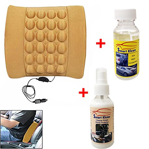 Combo kit Car Seat Vibrating Cushion Massager (Beige) + Car Auto Wash