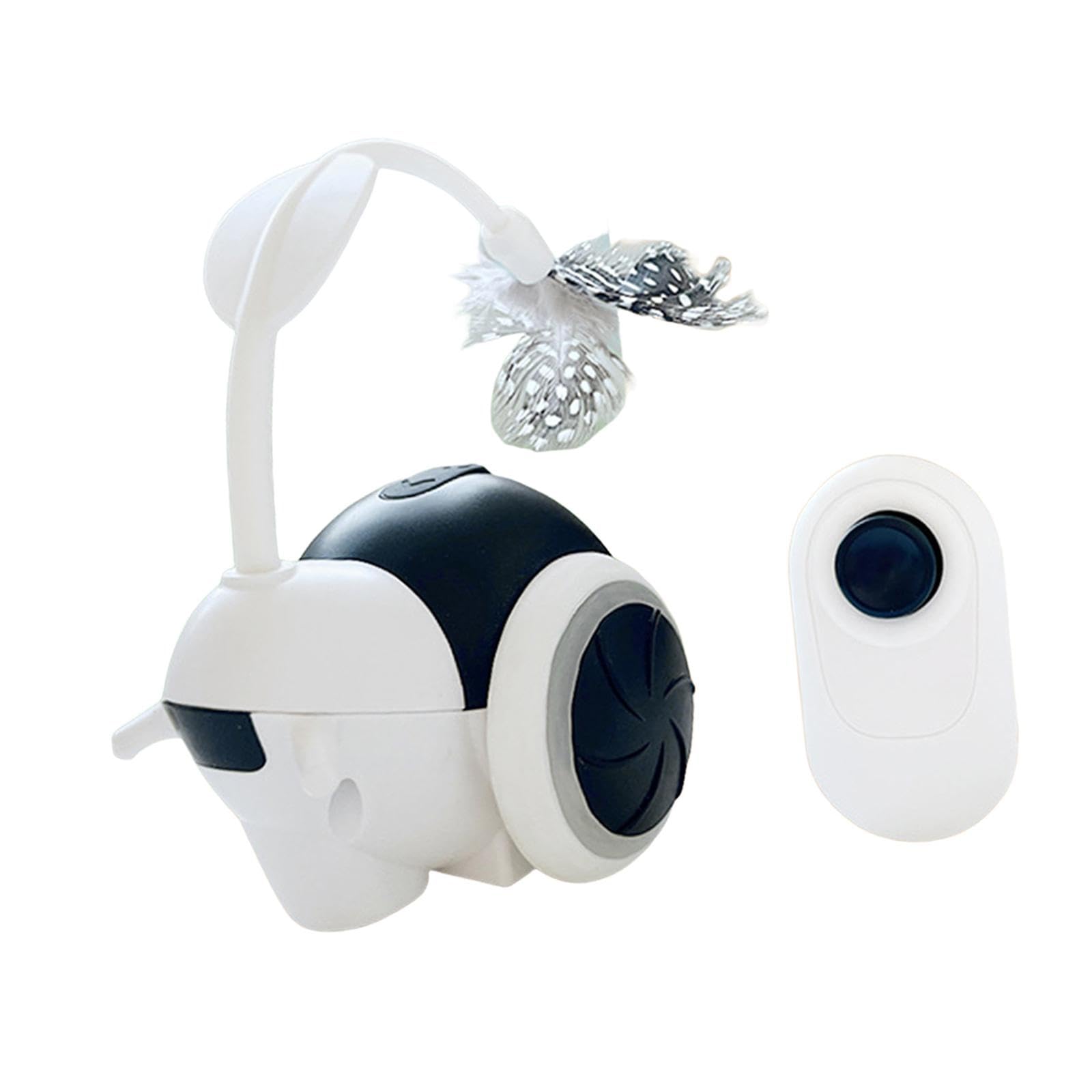 F Fityle Giocattolo Automatico per Gatti, Giocattolo interattivo per Gatti, Accessori per Animali Domestici, arricchimento dell'esercizio per Gatti Adulti, Nero