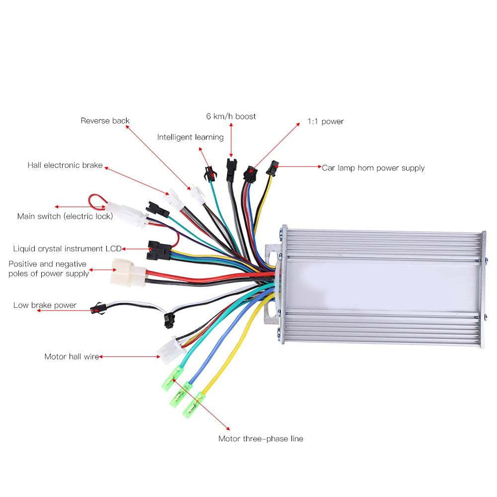 Acceleratore Monopattino Elettrico 2. 4V / 36V / 48V 350W Regolatore Motore Brushless Bike Electric con Display & Thumb Thumb Electry Bicycle Bicycle Scooter Parti ebike(24v 1000w)