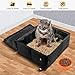 Portable Cat Travel Litter Box with Zipped Lid, Foldable Travel Litter Box, No Leakage, No Smell, Waterproof, Easy to Carry, Easy to Use in Hotels, Car